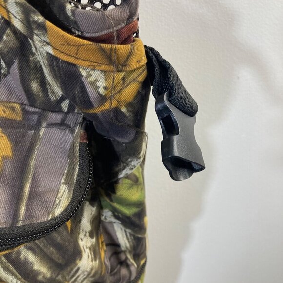 Mens Master Sportsman Camo Hunting Vest Multipocket Back Zip 2XL Brown Green - Picture 7 of 8